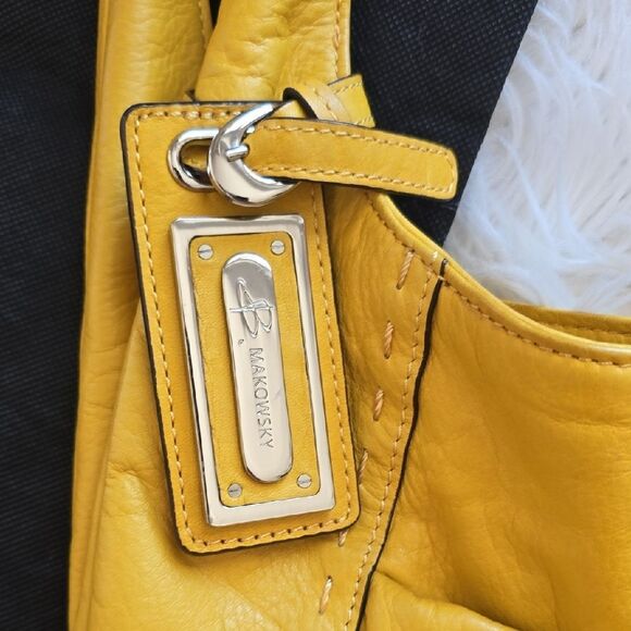 B. Makowsky Vibrant Yellow Shoulder Bag - Picture 3 of 5